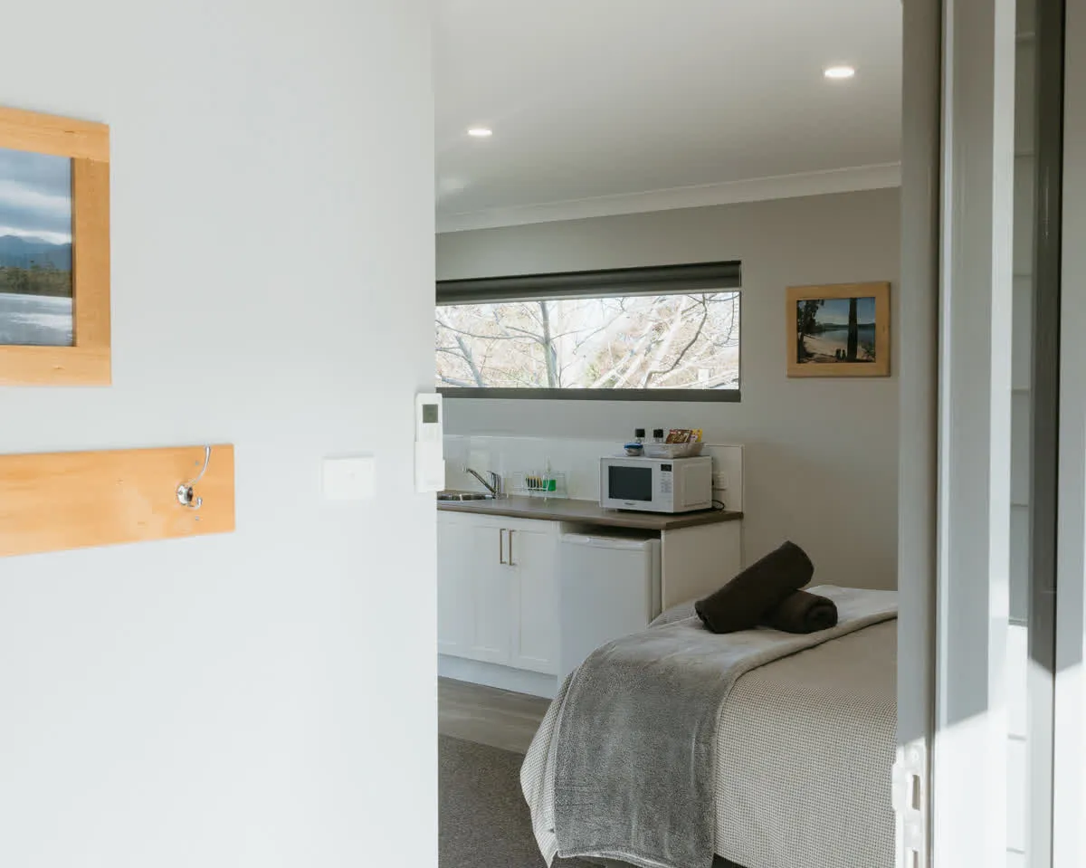 One of the self-contained rooms at Boat Reflections, photographed by Josh Withers